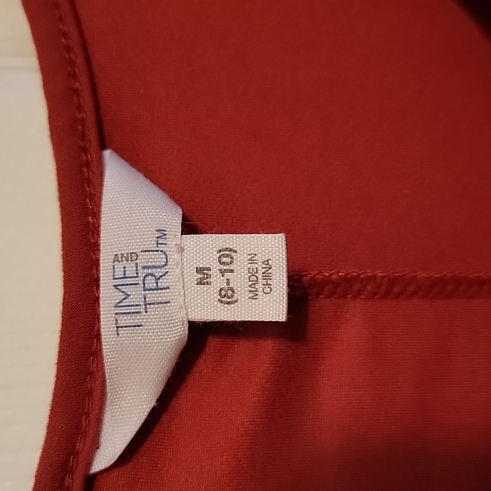 Burnt Orange Sleeveless Dress - Size M (8-10) - Picture 5 of 7